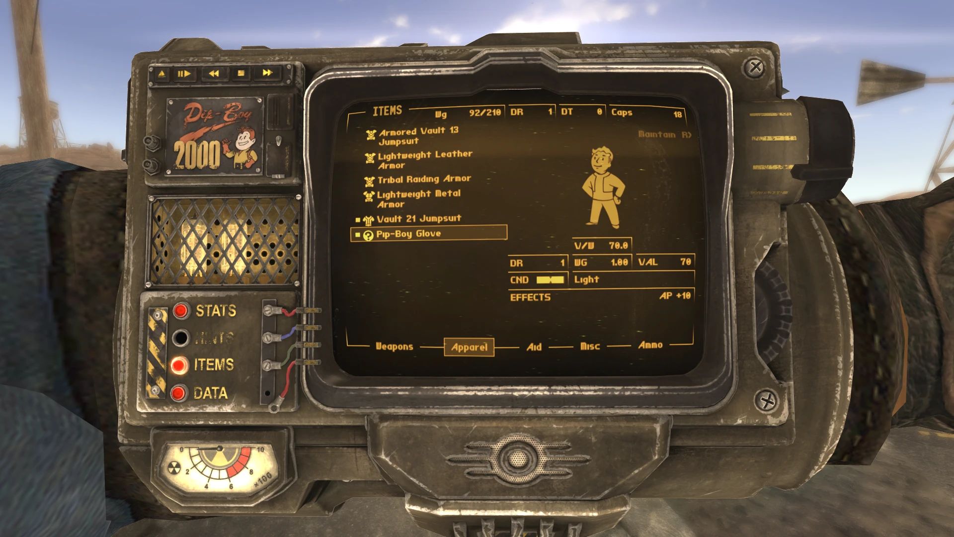 Playable Pip-Boy Glove mod for Fallout: New Vegas