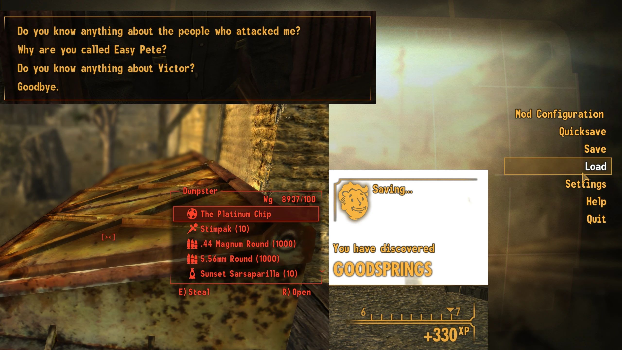 Vanilla Fonts Revisited mod for Fallout: New Vegas