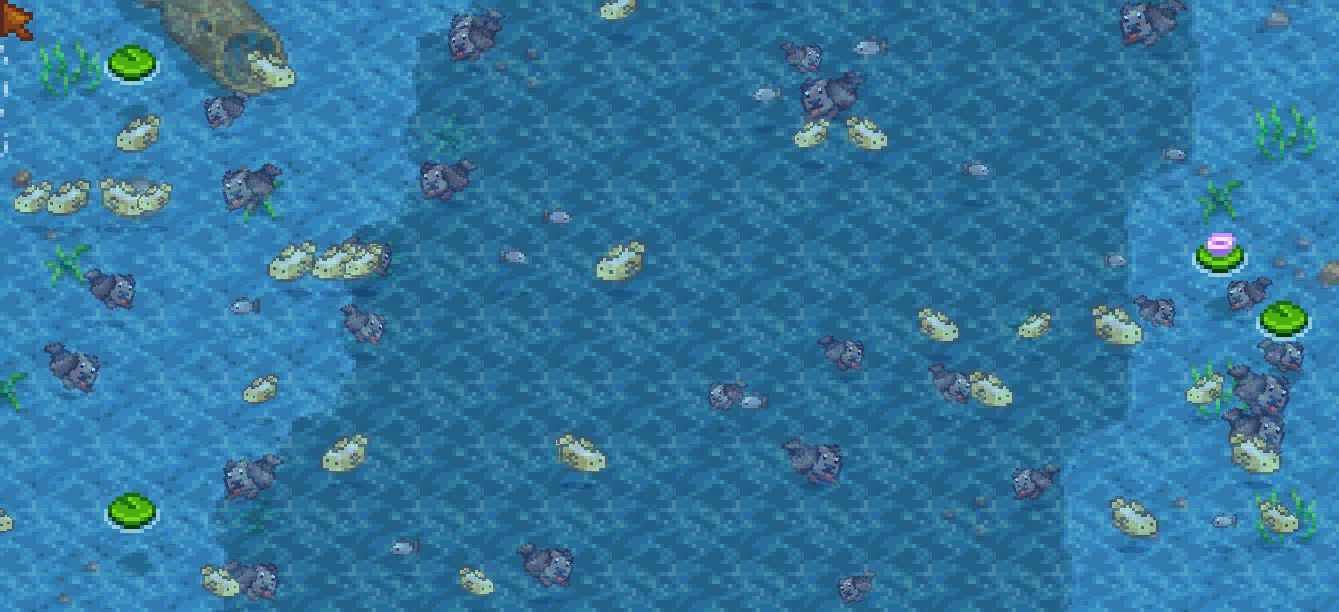 Visible Fish - see catchable fish in the water mod for Stardew Valley