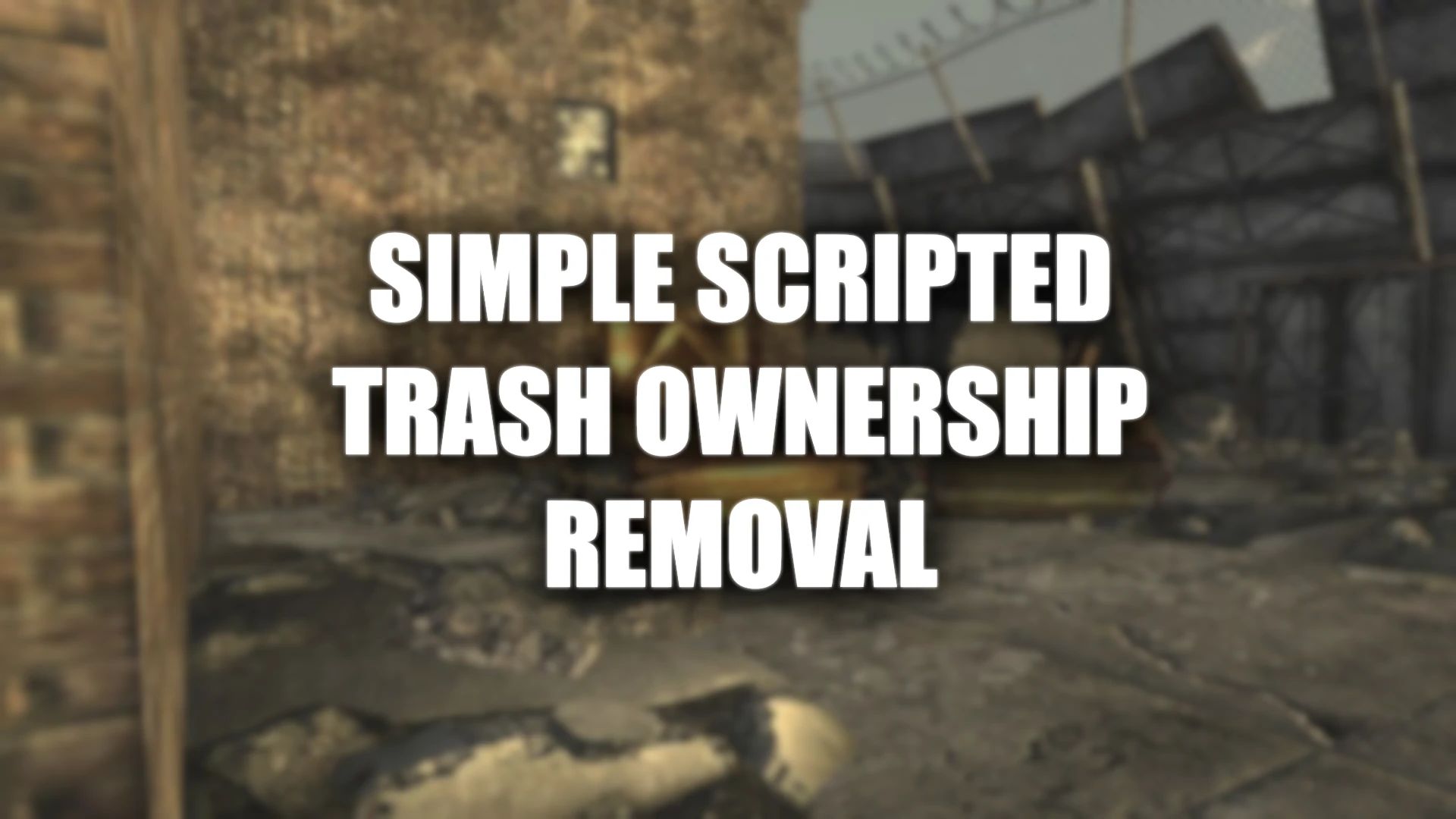 Simple Scripted Trash Ownership Removal (ESPless) mod for Fallout: New Vegas