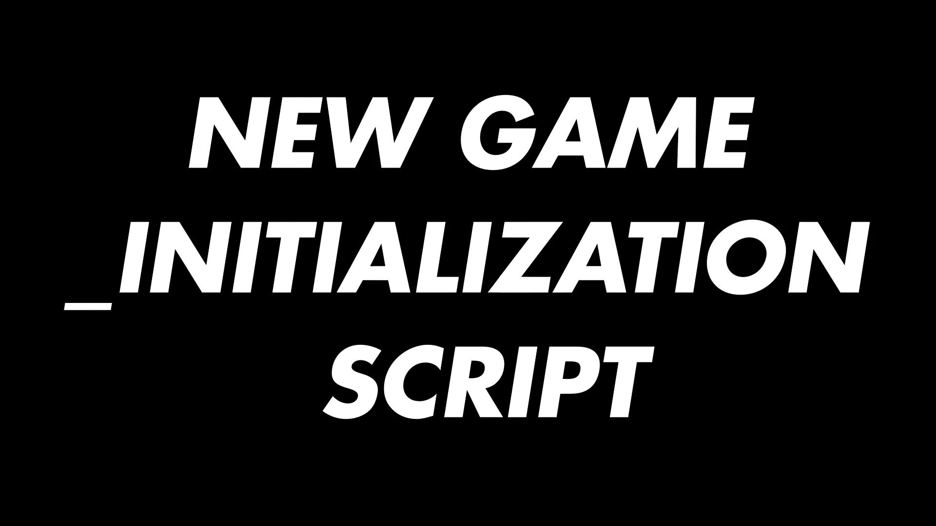 New Game Initialization Script mod for Fallout: New Vegas