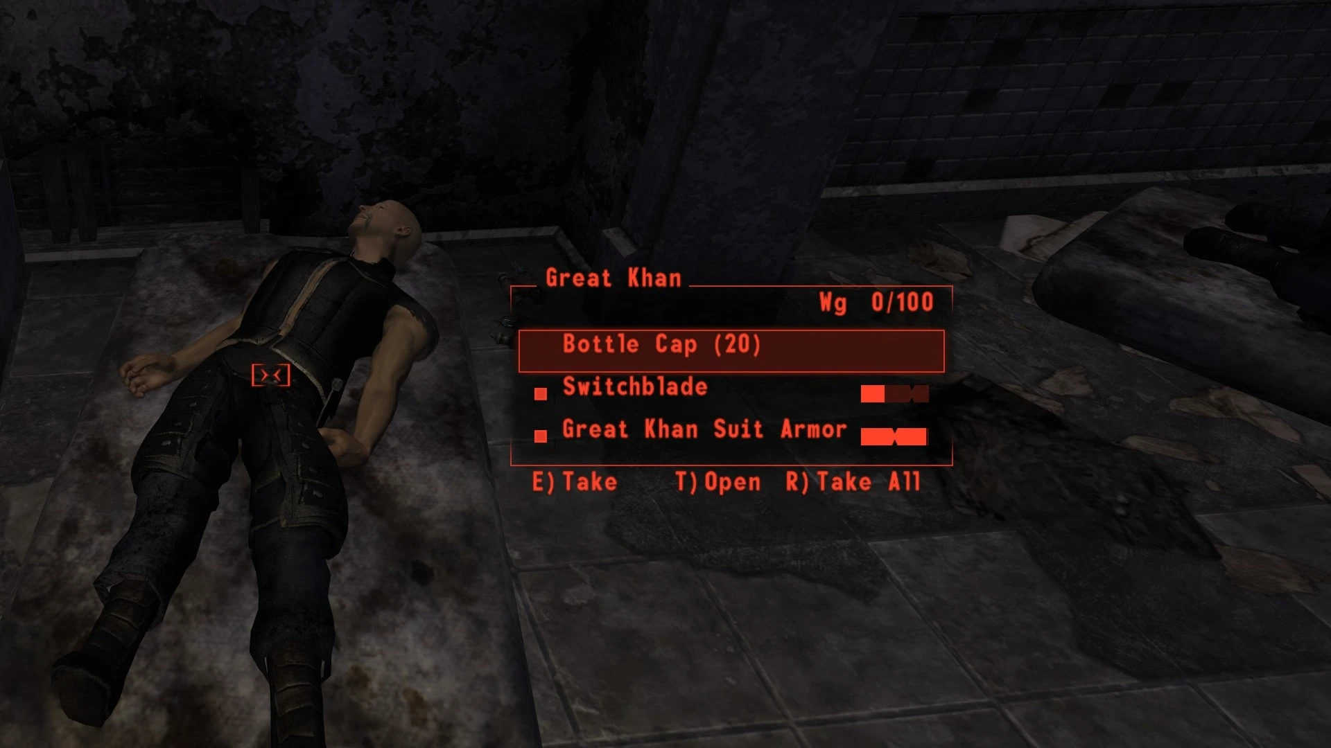 Corpse Looting Restrictions mod for Fallout: New Vegas