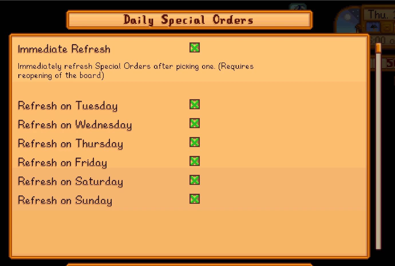 Daily Special Orders mod for Stardew Valley