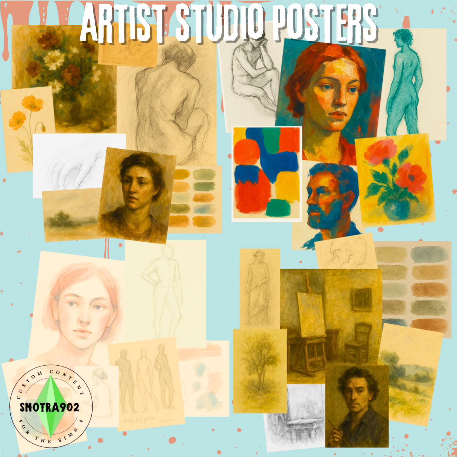 Artist Studio - Posters mod for The Sims 4 