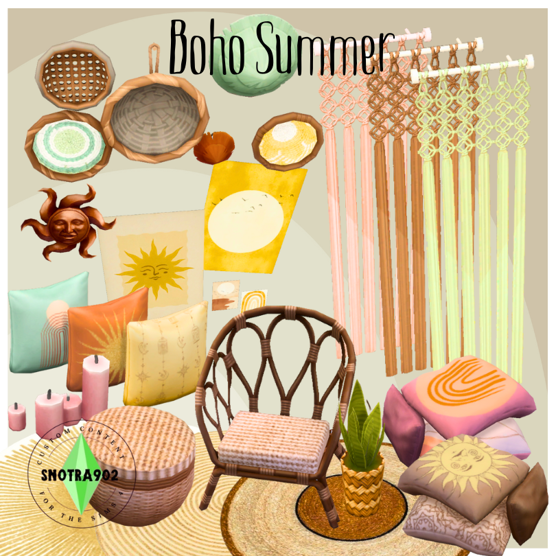Boho Summer mod for The Sims 4 
