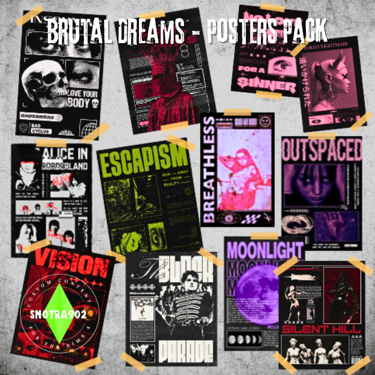 Brutal Dream - Posters mod for The Sims 4 