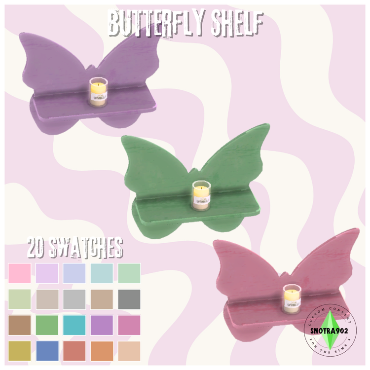 Butterfly Shelf mod for The Sims 4 