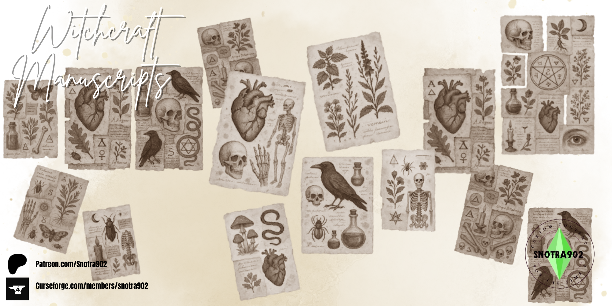 Witchcraft Manuscripts mod for The Sims 4 