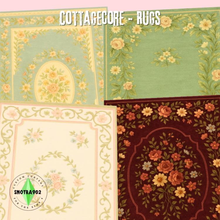 Cottagecore - Rugs mod for The Sims 4 