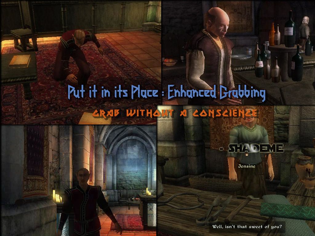 Put it in its Place - Enhanced Grabbing mod for The Elder Scrolls IV: Oblivion