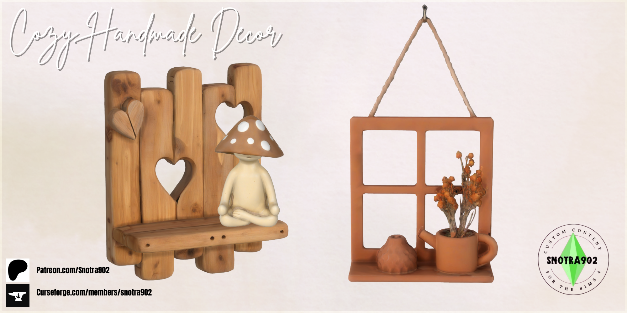 Cozy Handmade Decor mod for The Sims 4 
