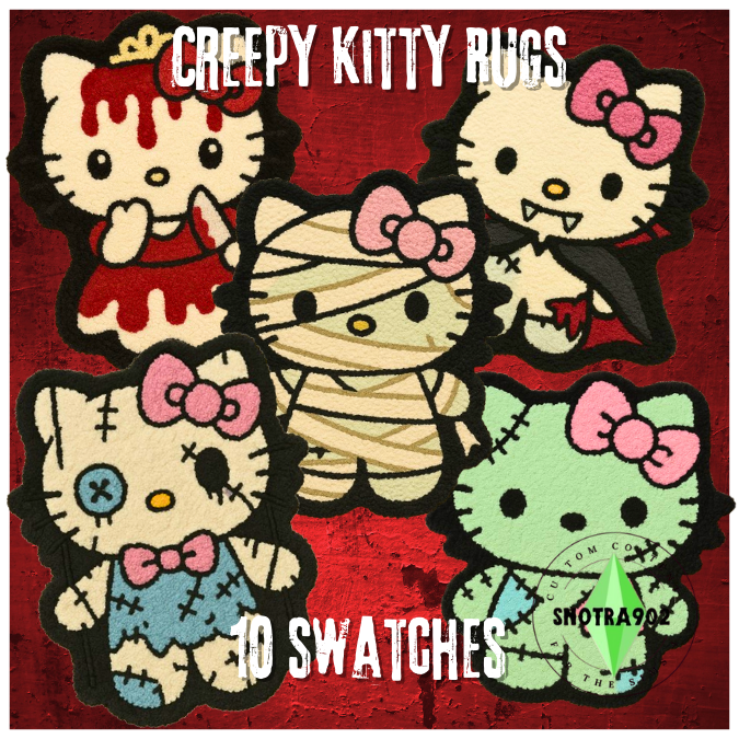 Creepy Kitty Rugs mod for The Sims 4 