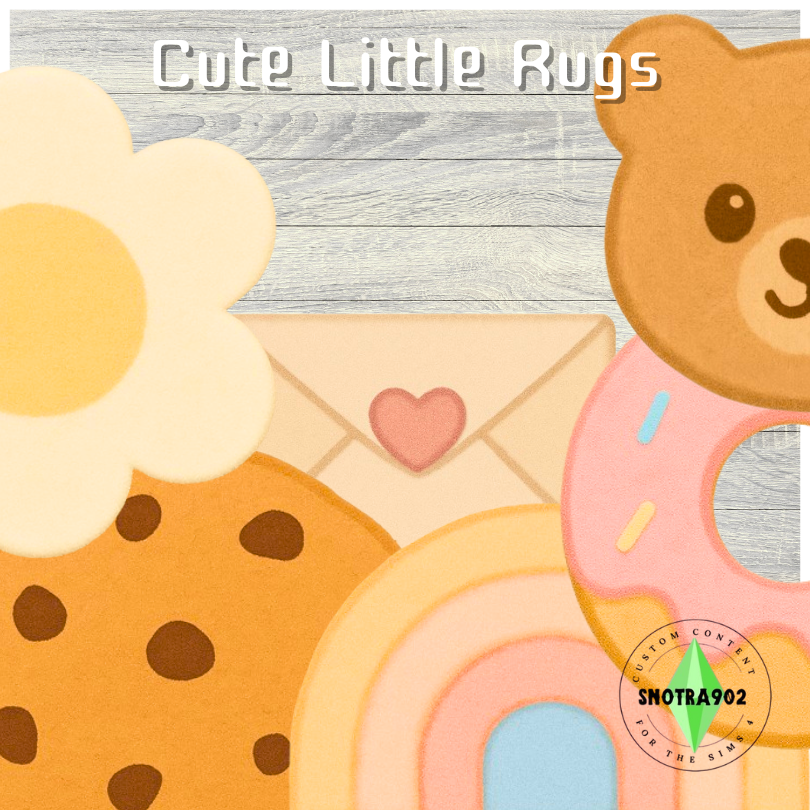 Cute Little Rugs mod for The Sims 4 