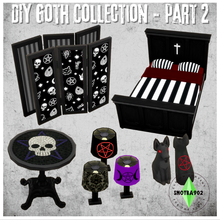 DIY Goth Part 2 mod for The Sims 4 