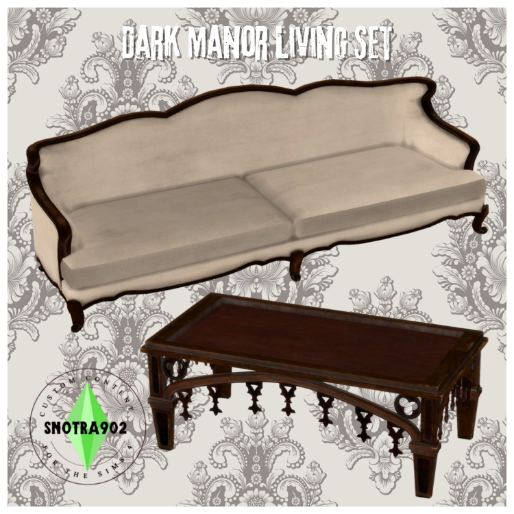 Dark Manor Living mod for The Sims 4 