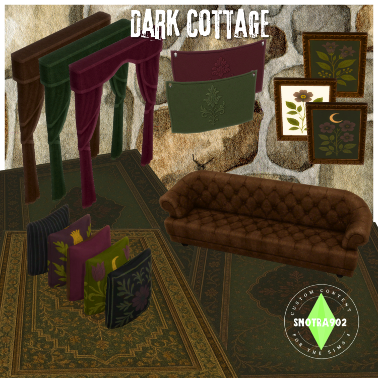 Dark Cottage mod for The Sims 4 