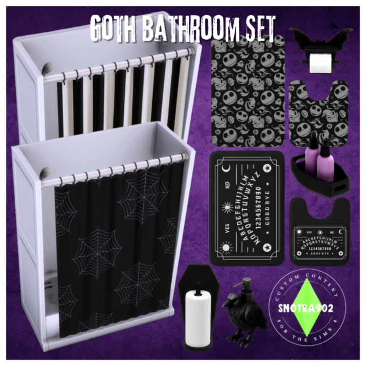 Goth Bathroom mod for The Sims 4 