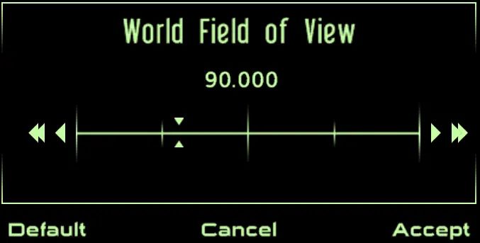 FOV Slider mod for Fallout: New Vegas