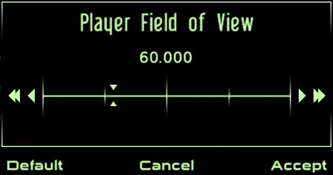 FOV Slider mod for Fallout: New Vegas