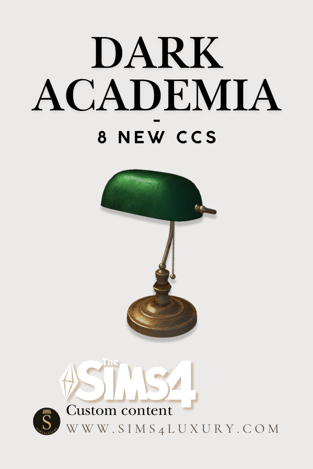 Sims4Luxury - Dark Academia mod for The Sims 4 