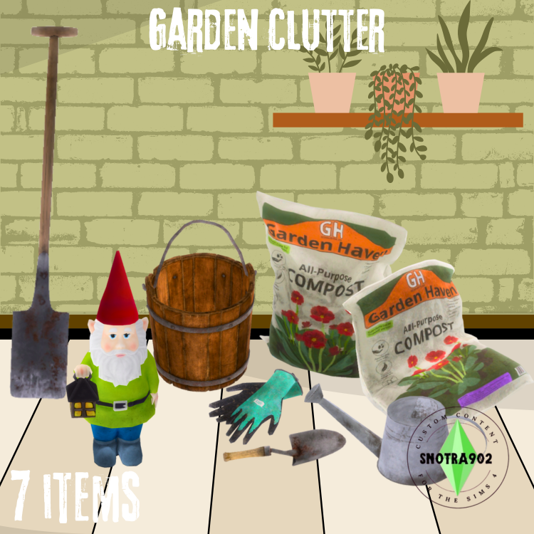 Garden Clutter mod for The Sims 4 
