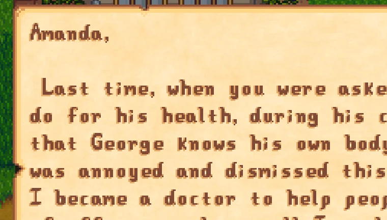 Harvey Apologizes mod for Stardew Valley