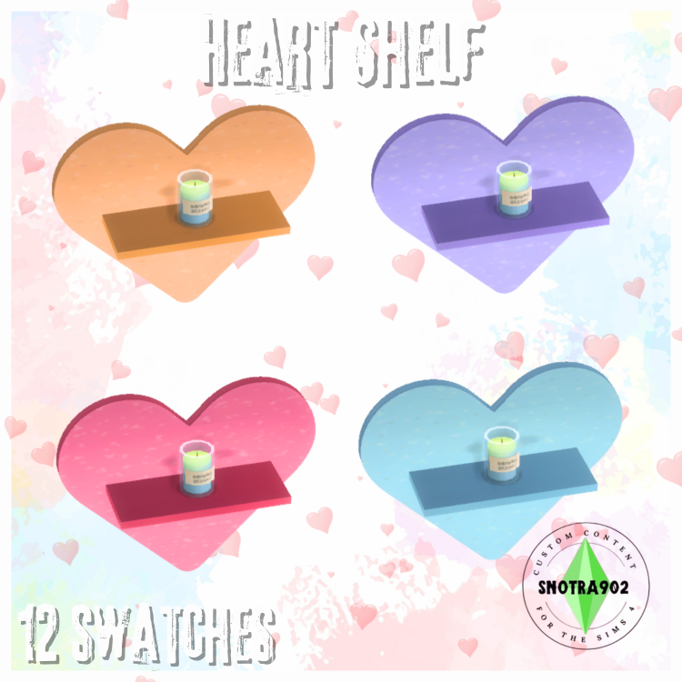 Heart Shelf mod for The Sims 4 