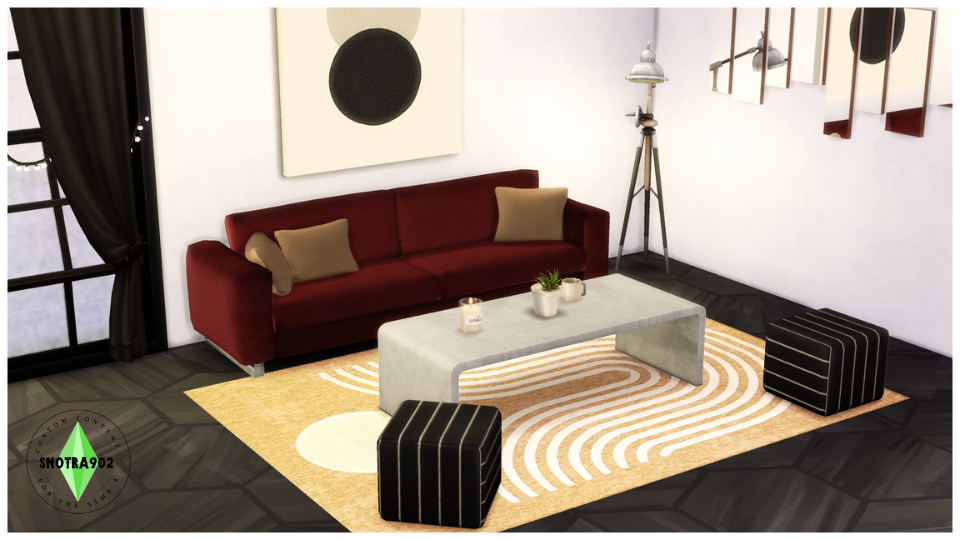 Modern Velvet Sofa mod for The Sims 4 