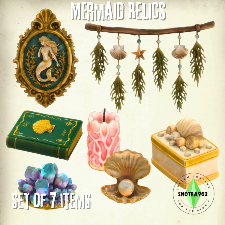 Mermaid Relics - Part 1 mod for The Sims 4 