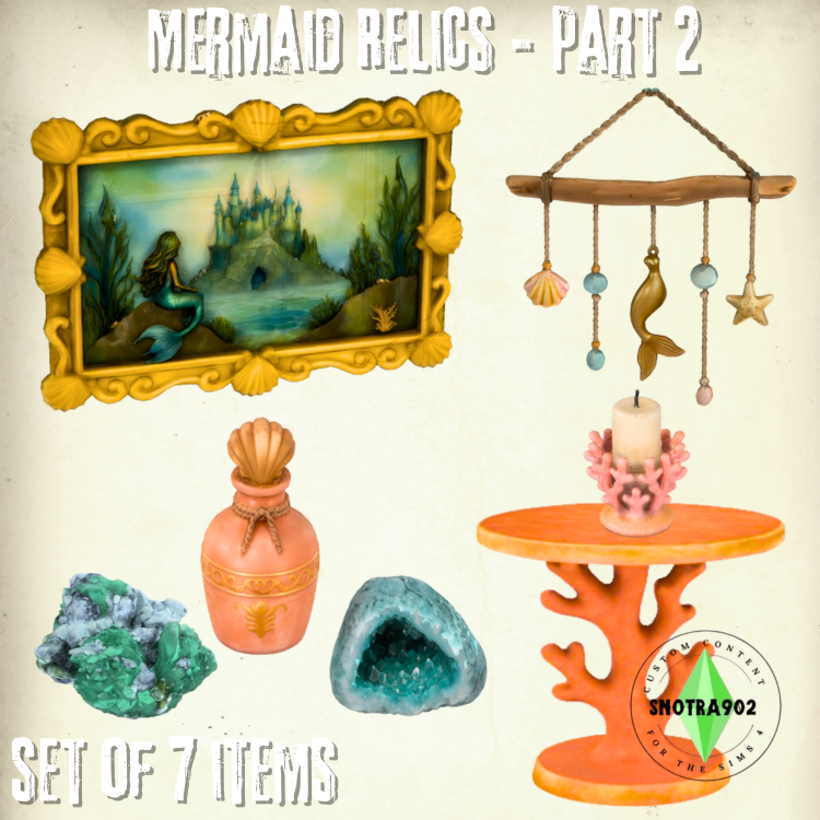 Mermaid Relics - Part 2 mod for The Sims 4 
