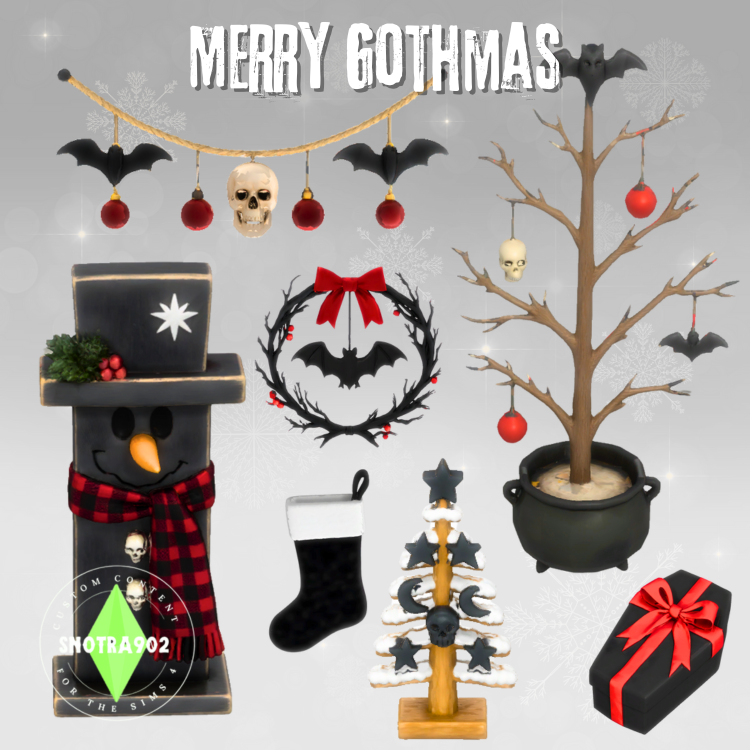 Merry Gothmas mod for The Sims 4 