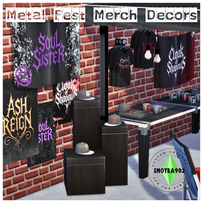 Metal Fest Merch mod for The Sims 4 