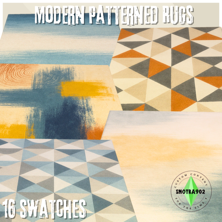 Modern Patterned Rugs mod for The Sims 4 