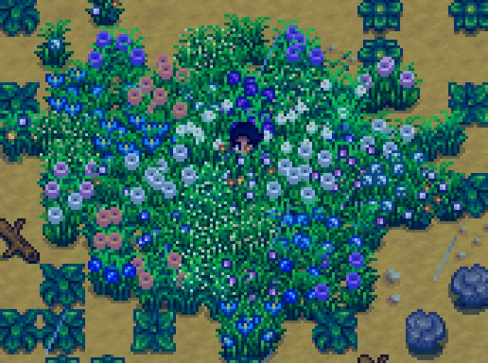 Lumisteria More Flowery Grass mod for Stardew Valley