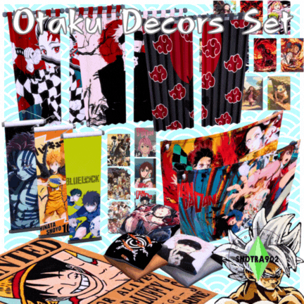 Otaku Decors Set  mod for The Sims 4 