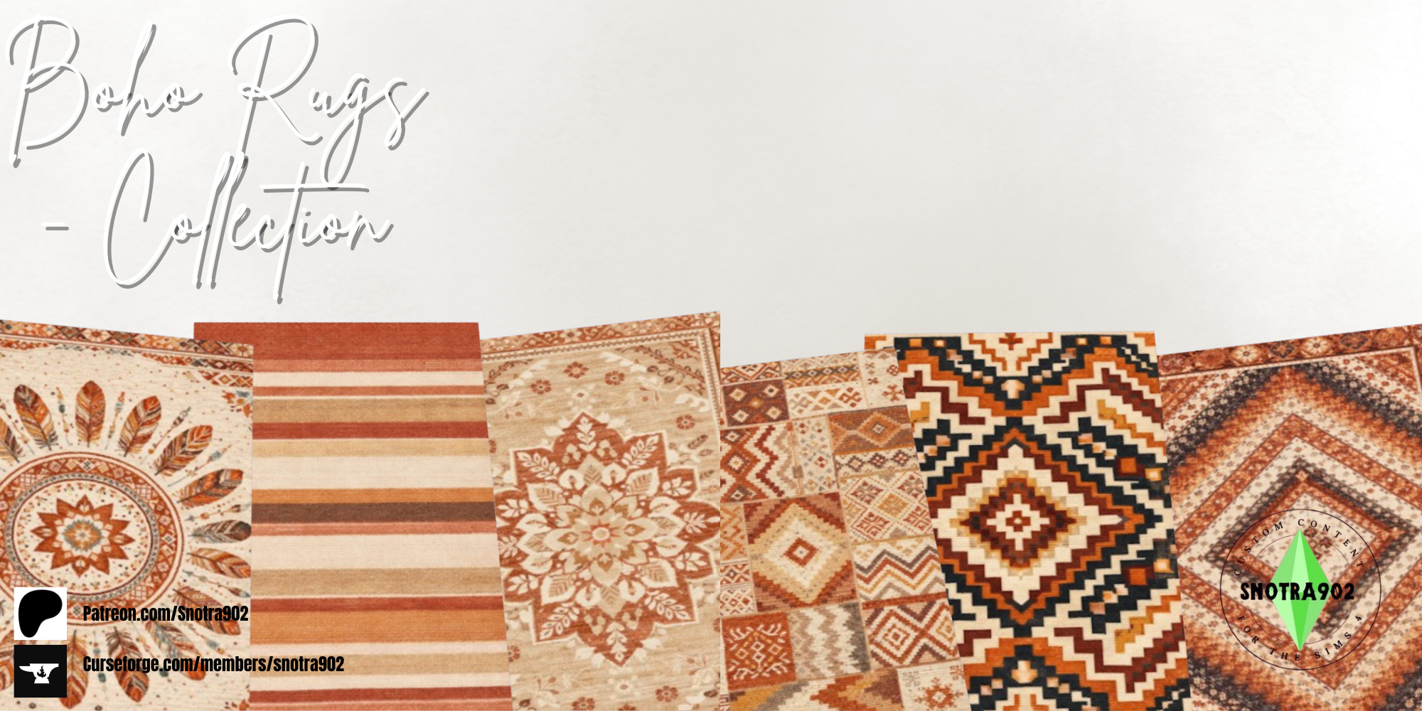 Boho Rugs - Collection mod for The Sims 4 