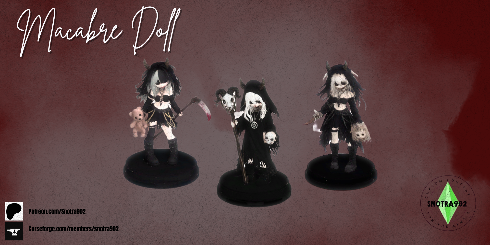 Macabre Doll mod for The Sims 4 