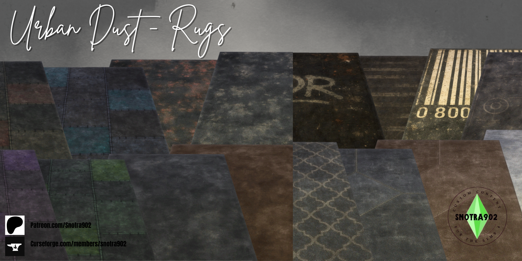 Urban Dust Rugs mod for The Sims 4 