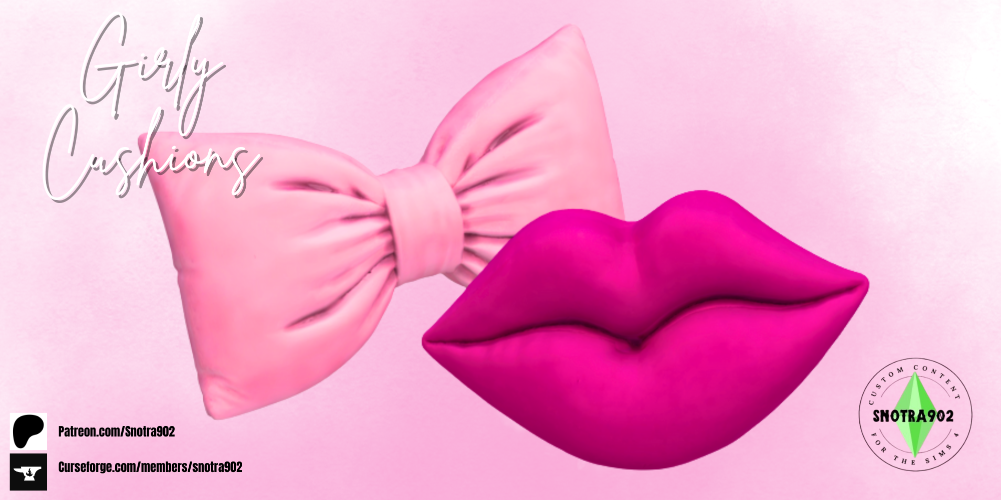 Girly Cushions mod for The Sims 4 