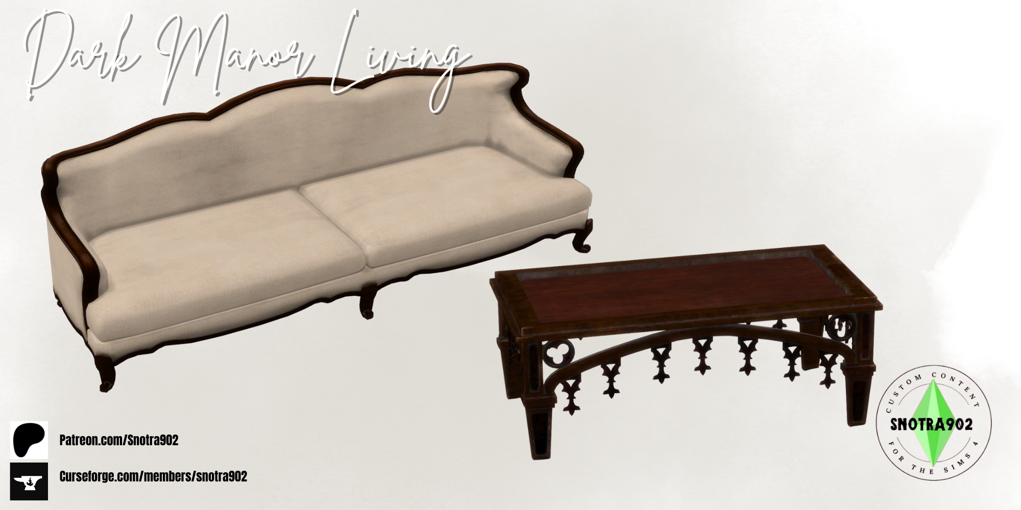 Dark Manor Living mod for The Sims 4 