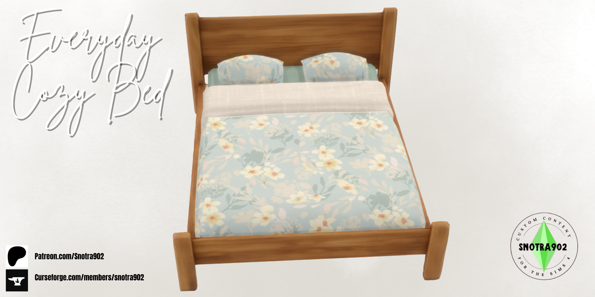 Everyday Cozy Bed mod for The Sims 4 