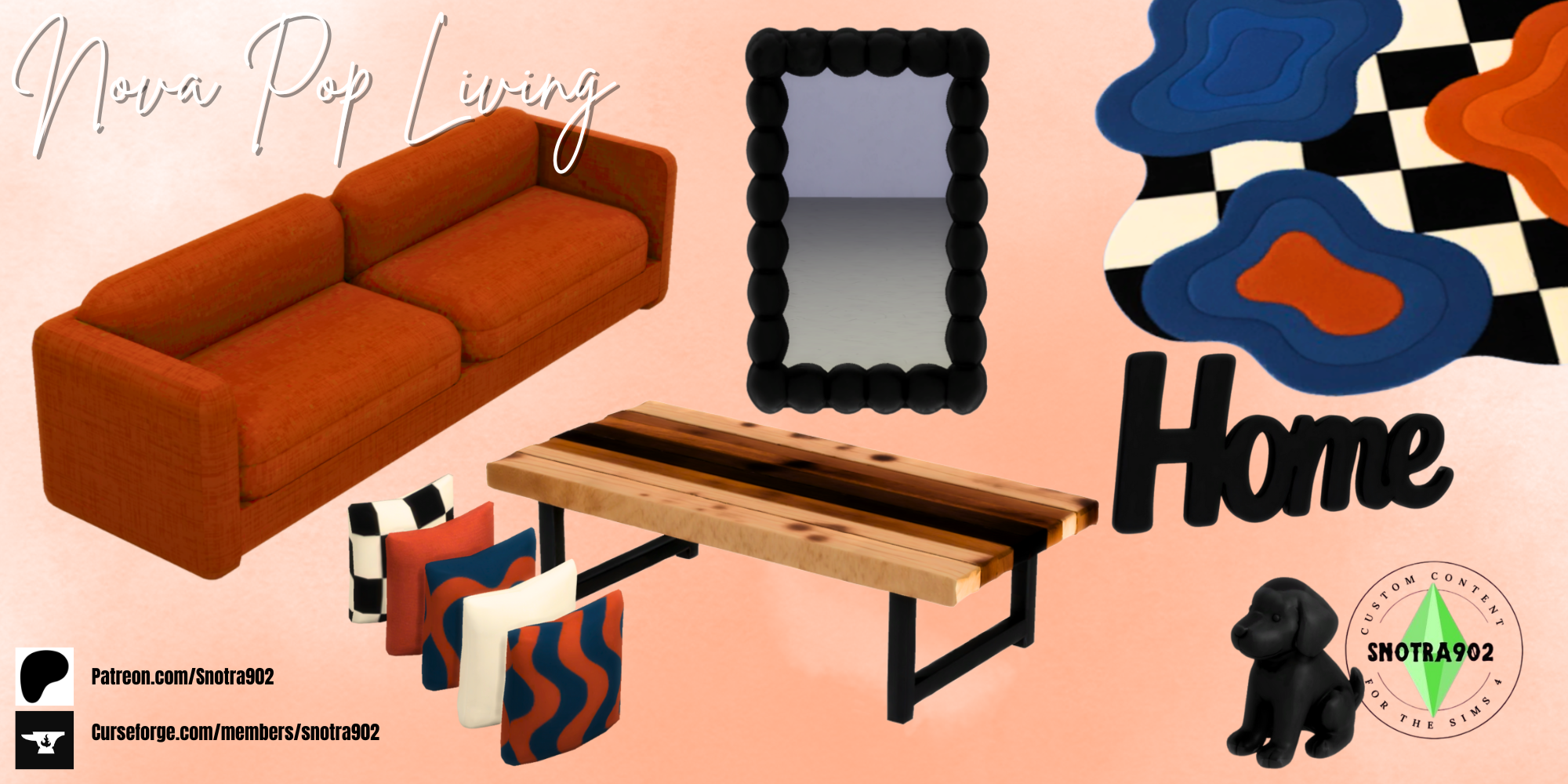 Nova Pop Living mod for The Sims 4 