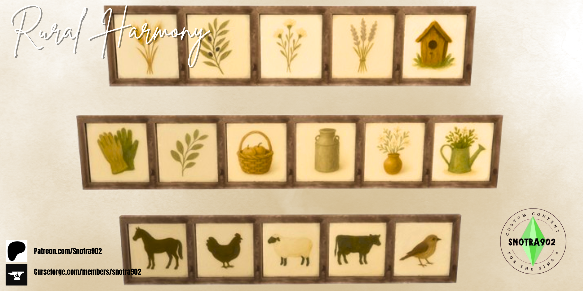 Rural Harmony mod for The Sims 4 
