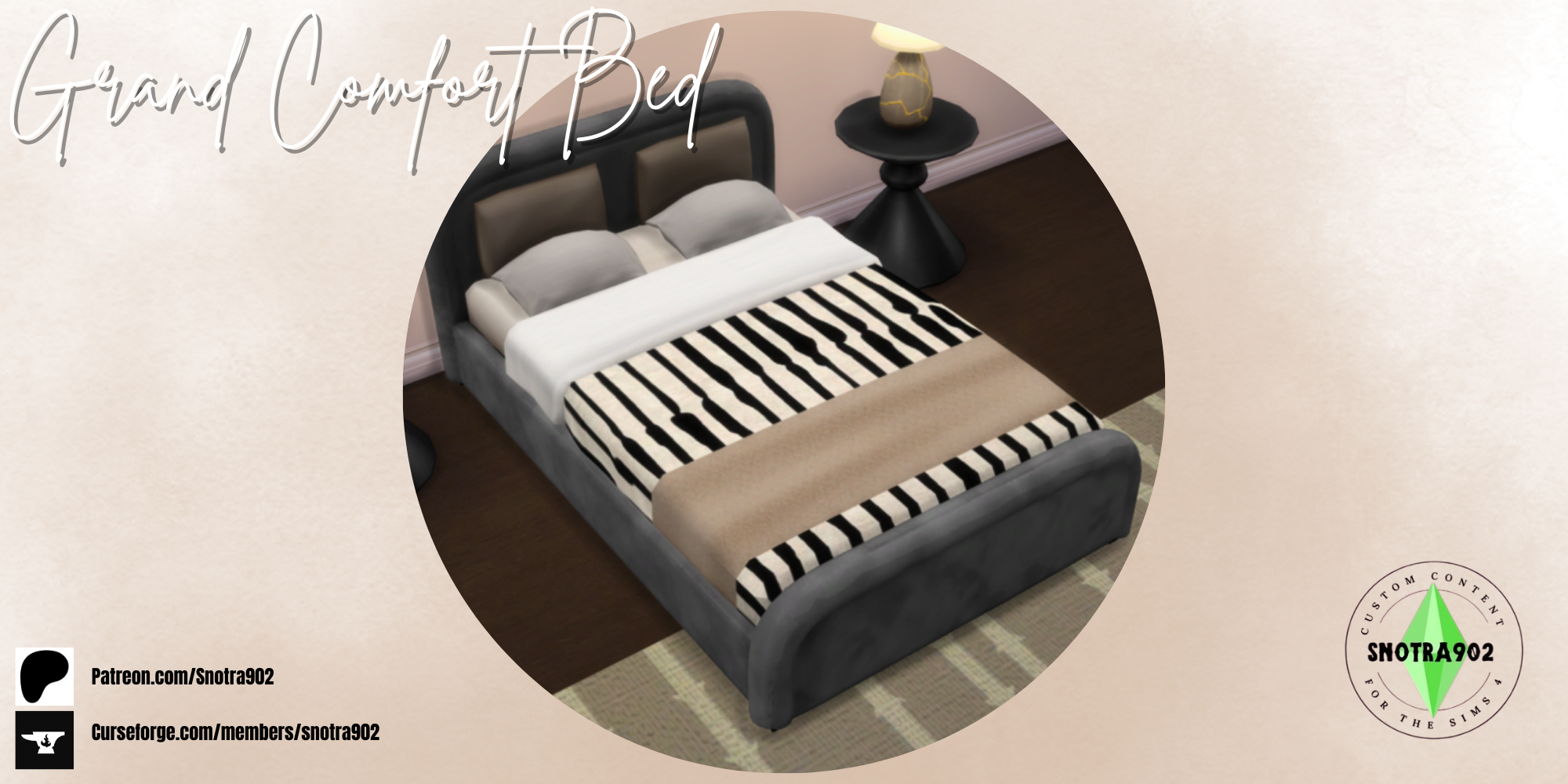 Grand Comfort Bed mod for The Sims 4 
