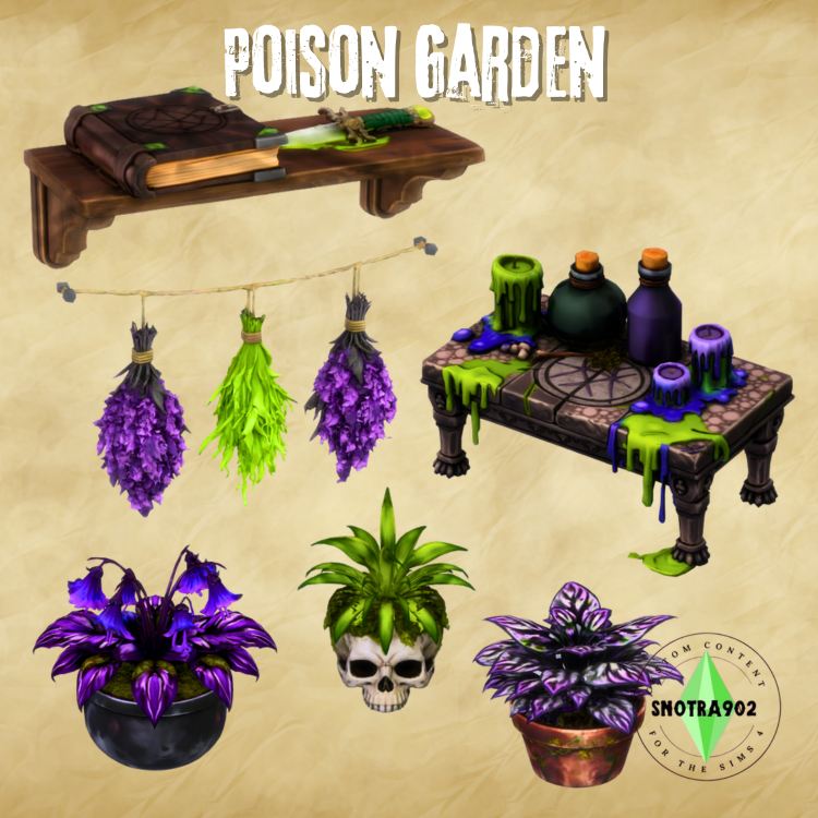Poison Garden mod for The Sims 4 