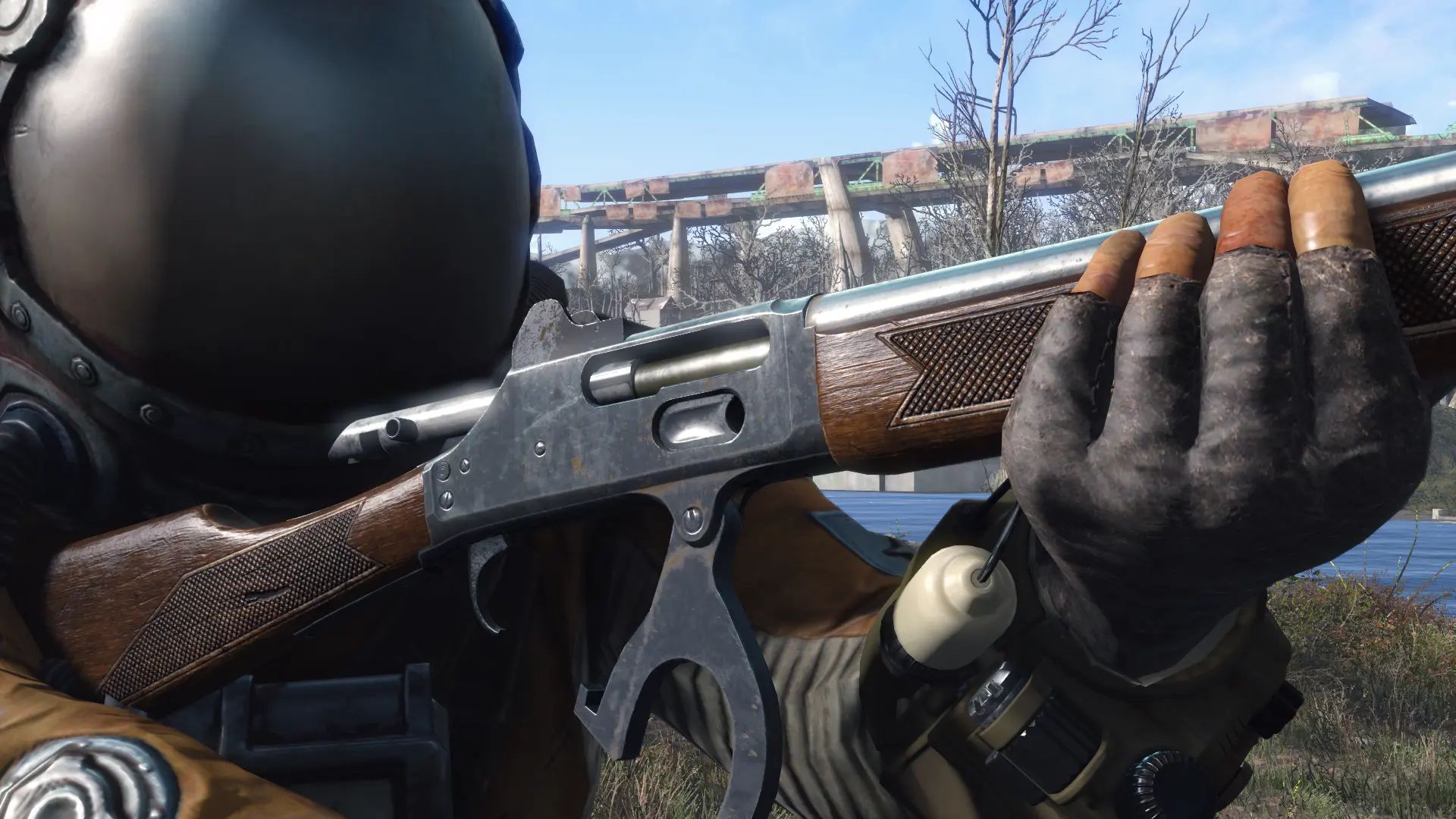 Hit - Right-handed Far Harbor Lever Action Replacer mod for Fallout 4