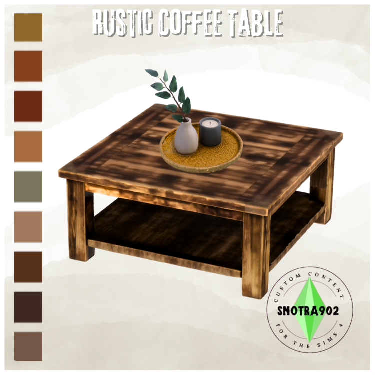 Rustic Coffee Table mod for The Sims 4 