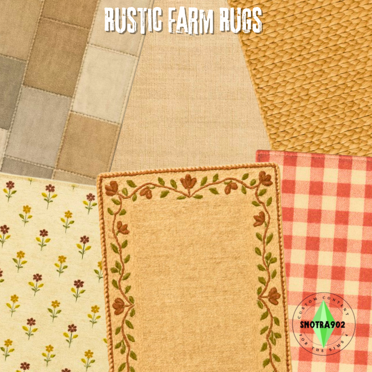 Rustic Farm Rugs mod for The Sims 4 