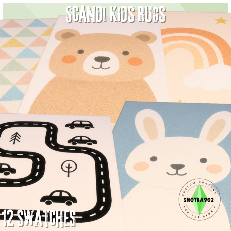 Scandi Kids Rugs mod for The Sims 4 