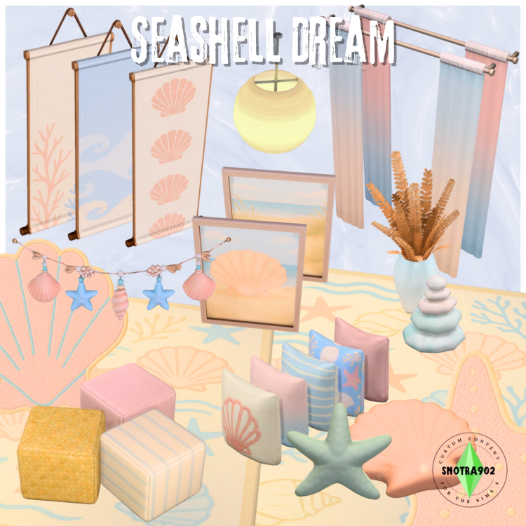 Seashell Dream mod for The Sims 4 